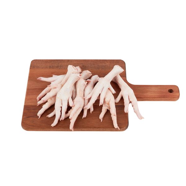 Raw chicken feet isolated on white background
